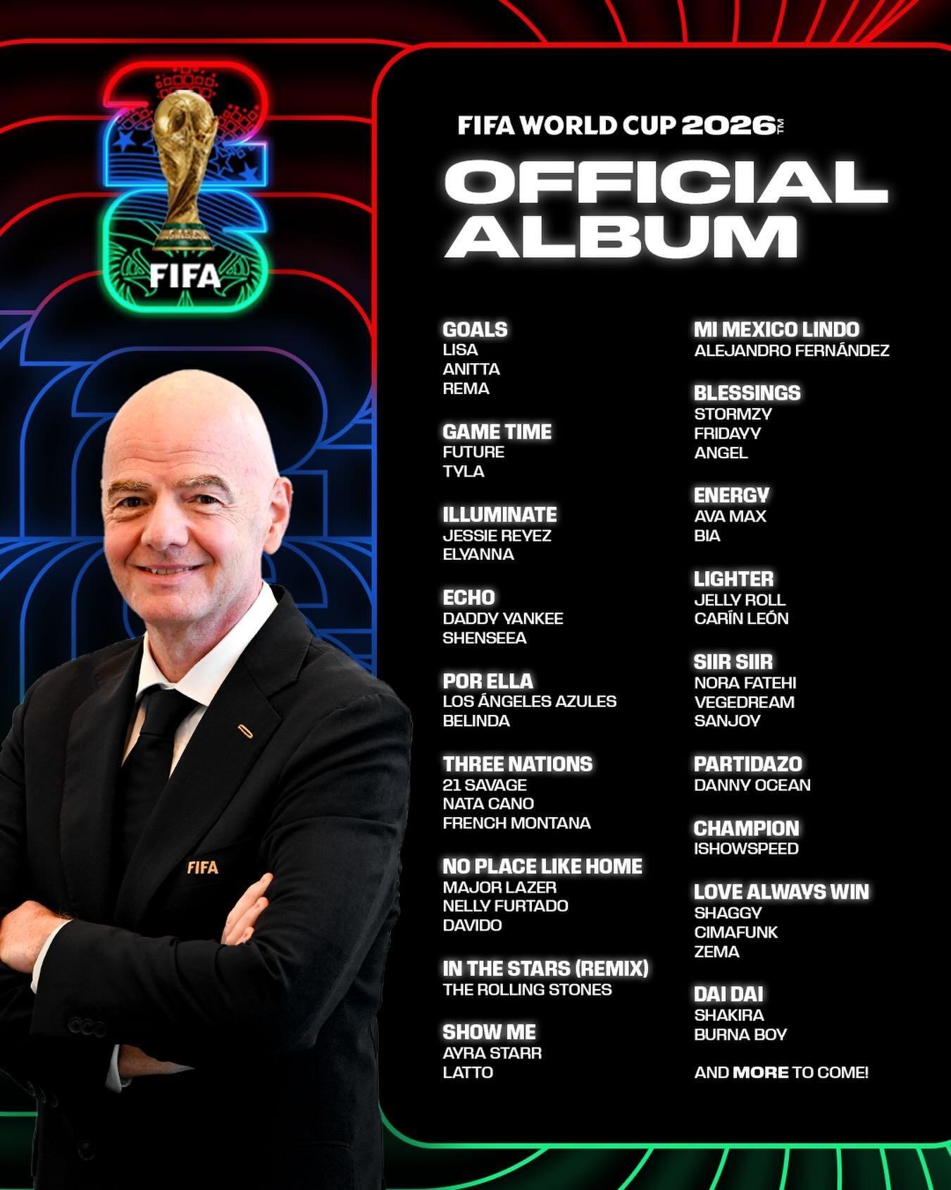 九游娱乐官网-FIFA公布本届世界杯18首官方歌曲，甲亢哥的Champion在列